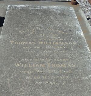 John Williamson Headstone at Footscray Cemetery